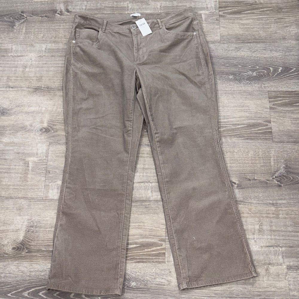 J. Jill Women's Tan Corduroy Boot Cut Jeans